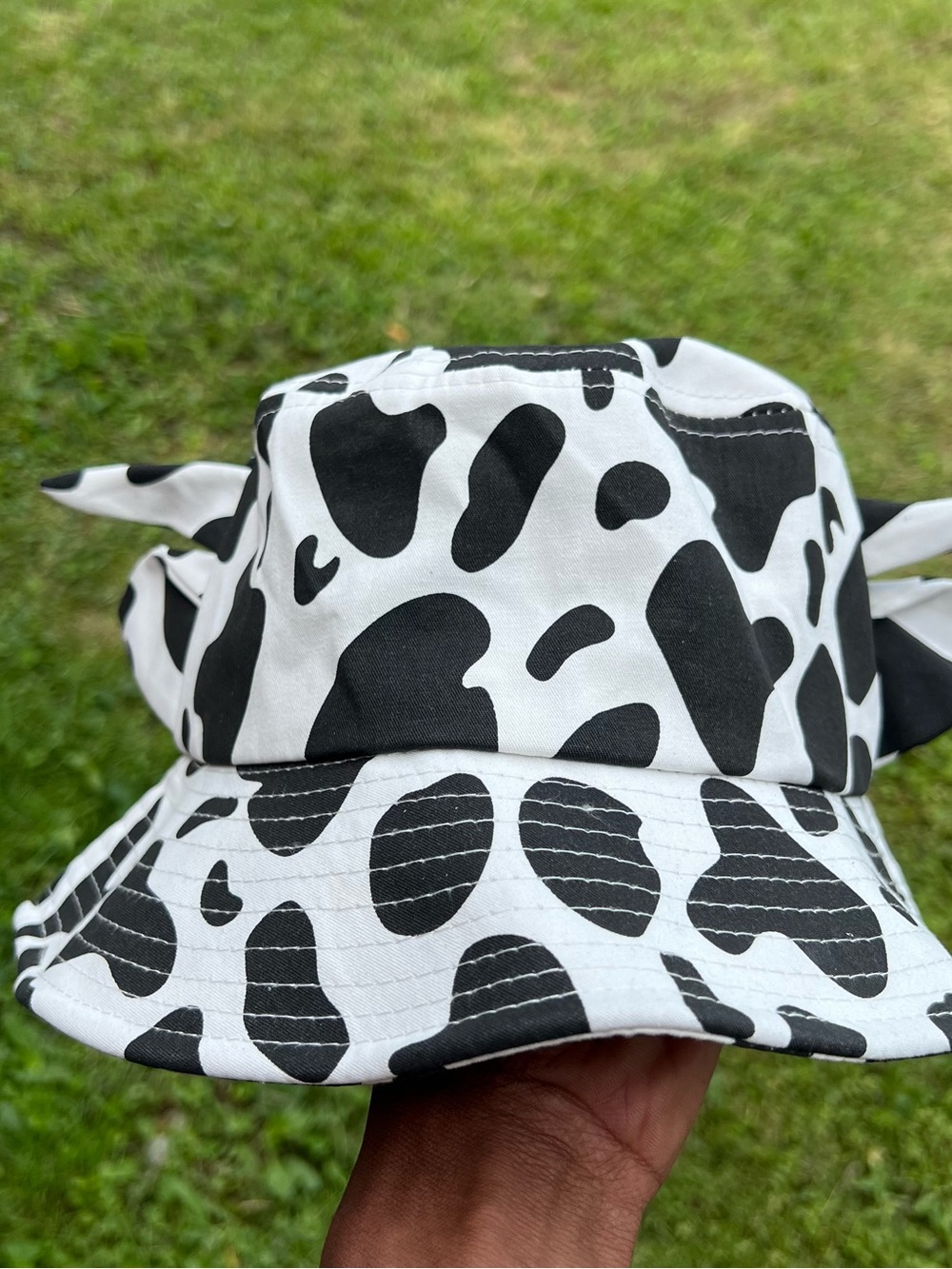 Cow Print Bucket Hat - Black & White